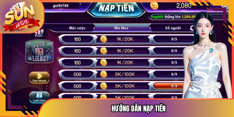 Hướng dẫn nạp tiền